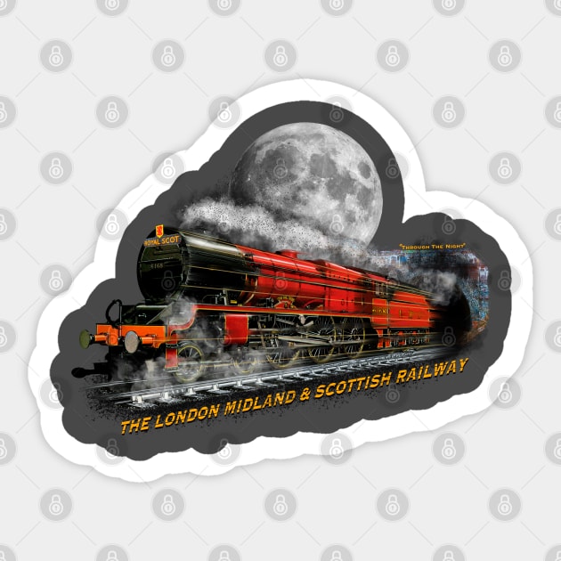 The Legendary Royal Scot Steam Engine Locomotive MotorManiac Sticker by MotorManiac